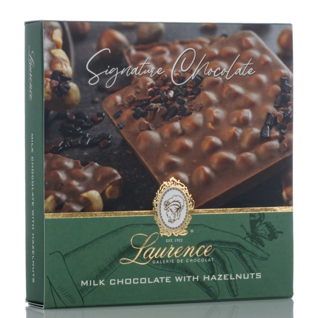 Laurence Signature Milk Chocolate with hazelnut 100gr