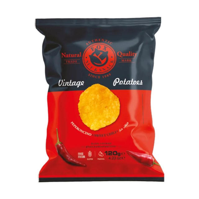 Fox Italian hand-cooked gourmet potatoes crisps with sweet chili 120g