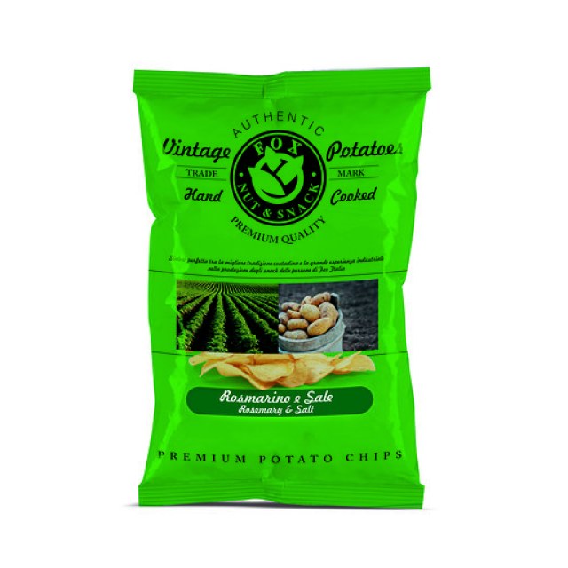 Fox Italian hand-cooked gourmet potatoes crisps with rosemary and sea salt 120g