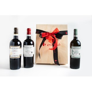 Κασετίνα τριών θέσεων Οινικό με τρείς φιάλες του κτήματος Κεχρή 750ml