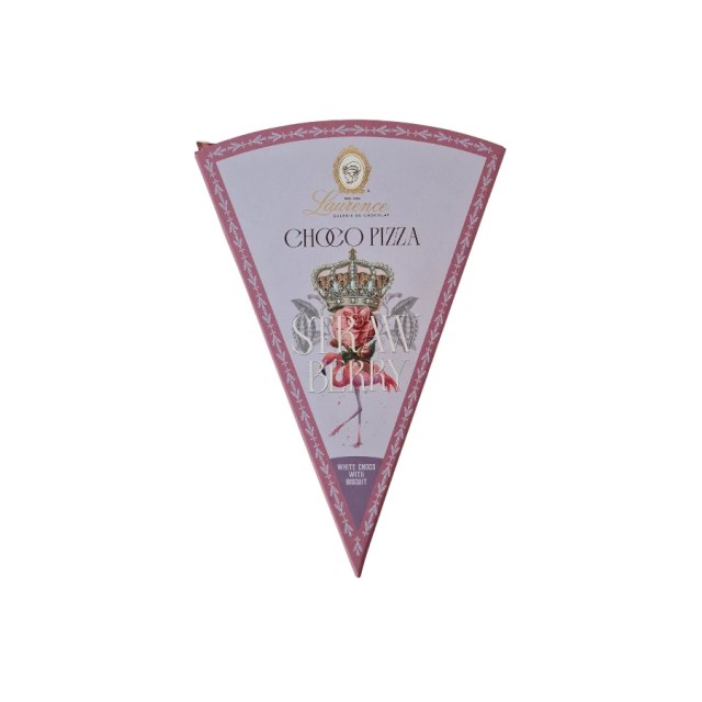 Choco pizza white chocolate with stawberry and biscuits 80gr