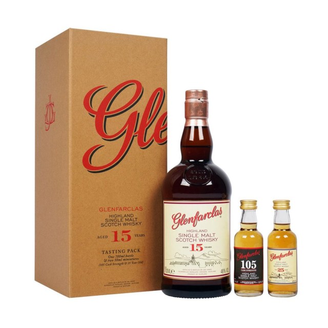 Glenfarclas 15yo Single Malt Ουίσκι 700ml Gift Box (Με 2 Μινιατούρες 50ml)