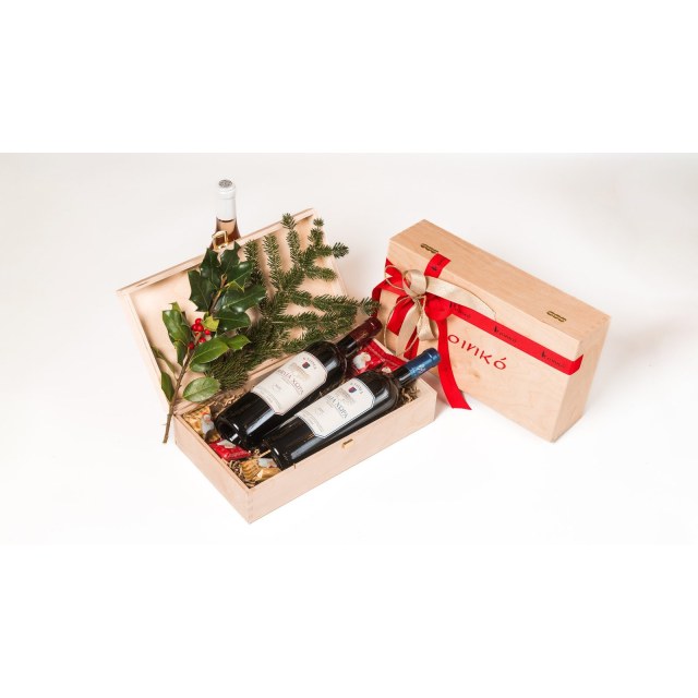 Κασετίνα ξύλινη δύο θέσεων Οινικό 